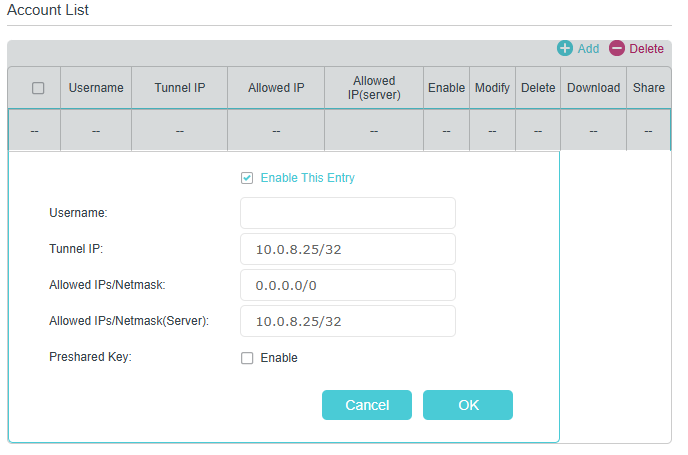 Image of adding an account