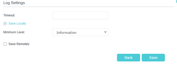 Image of log settings
