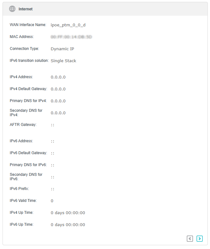 Image of internet status