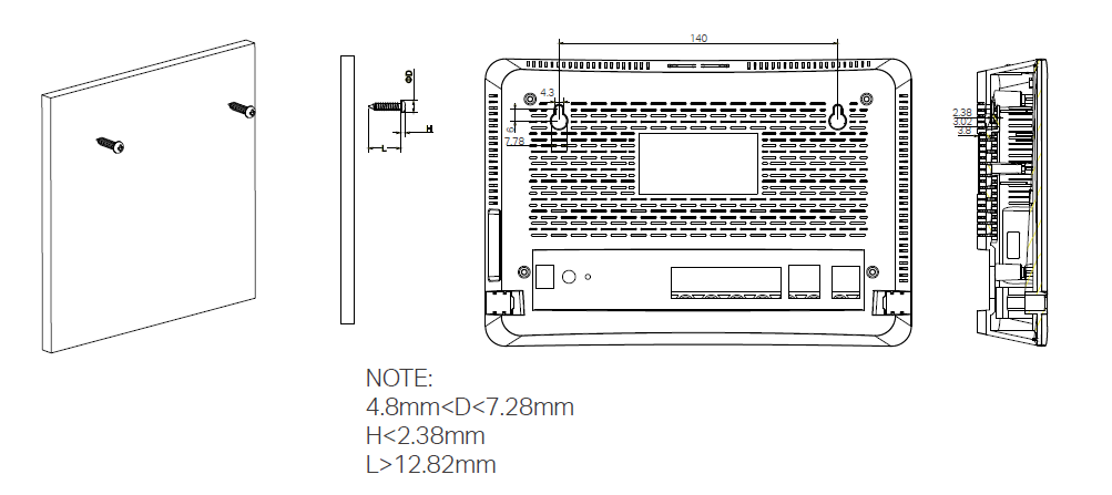 Image of mounting the router on the wall