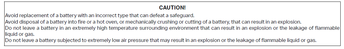 battery caution