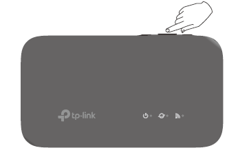 Press and hold the Power button to power on the Mobile Wi-Fi