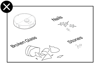 hard or sharp objects