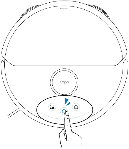 Power button on the center