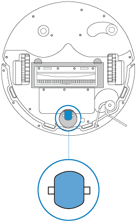 Caster Wheel on the back of the robot vacuum