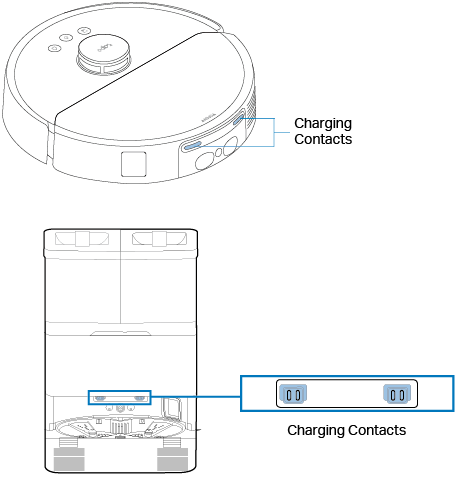 Charging Contacts on robot vacuum and dock
