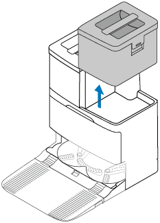 Dirty water tank on the right