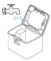 Clean the water tank using tap water.