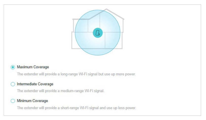 Wi-Fi Coverage settings interface