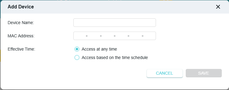 Add a device in the Allow List