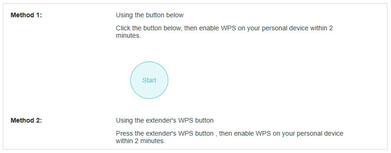 Follow the instructions to set up WPS connection