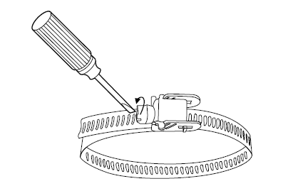 Image of loosening the hose clamp