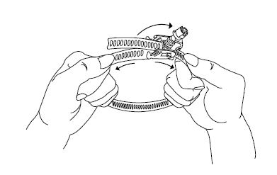 Image of loosening the hose clamp