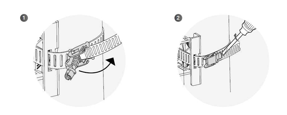 Image of securing the hose clampe