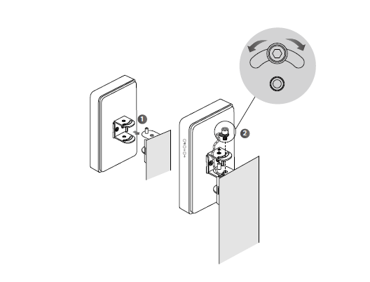 Image of securing the outdoor router to the wall