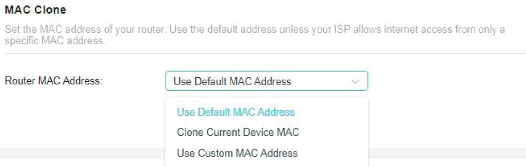 MAC Clone options