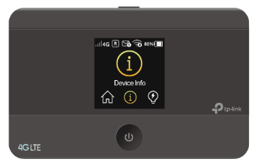 Press the menu button to enter the menu page and switch to the Device Info menu