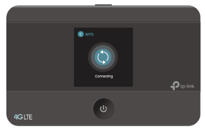 Press the menu button and the power button to enable the WPS function, and then the Mobile Wi-Fi starts to scan WPS-supported devices.