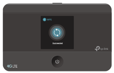 The status of WPS will change from Connecting to Succeeded