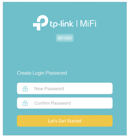 visit http://tplinkmifi.net, and create a password to log in.