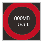 Red circle indicating data limit reached