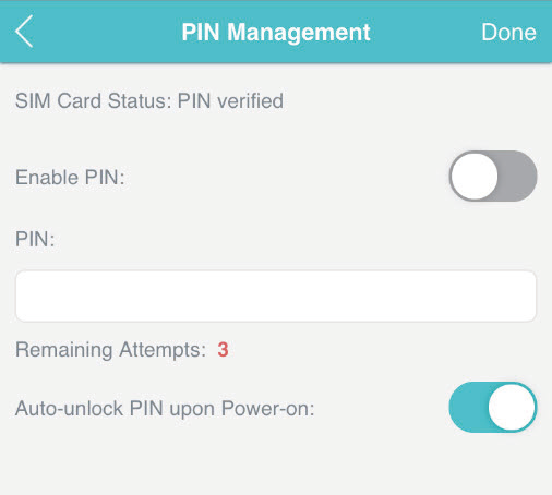 A screenshot showing the option to enable Auto-unlock PIN upon Power-on.