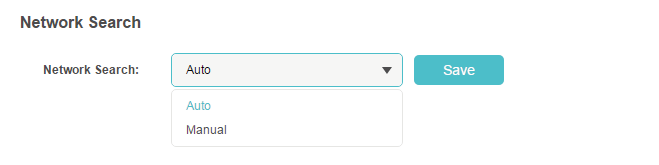 locate the Network Search drop-down list
