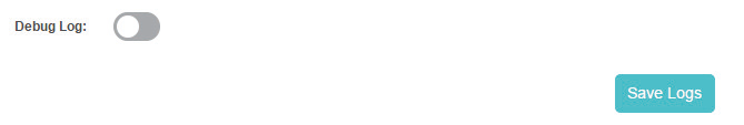 the toggle button of Debug Log function
