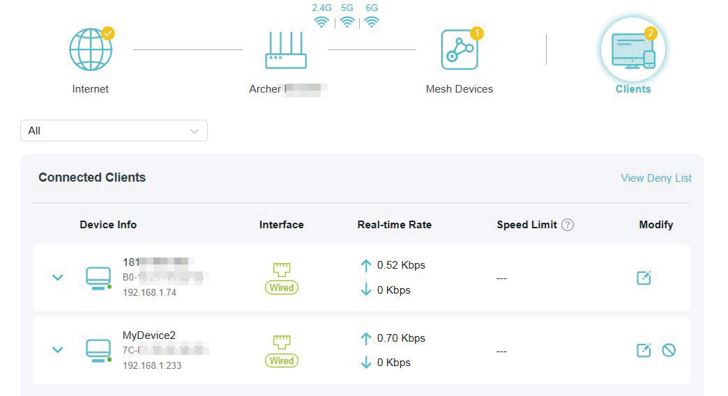 Locate the Clients icon