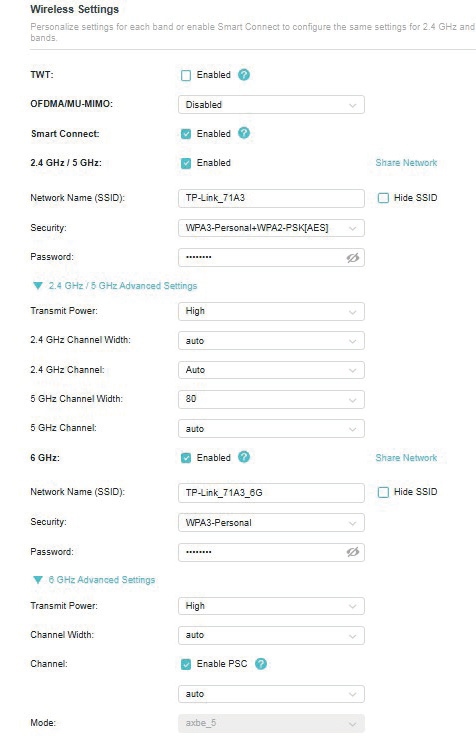 the Wireless Settings page in Advanced > Wireless > Wireless Settings