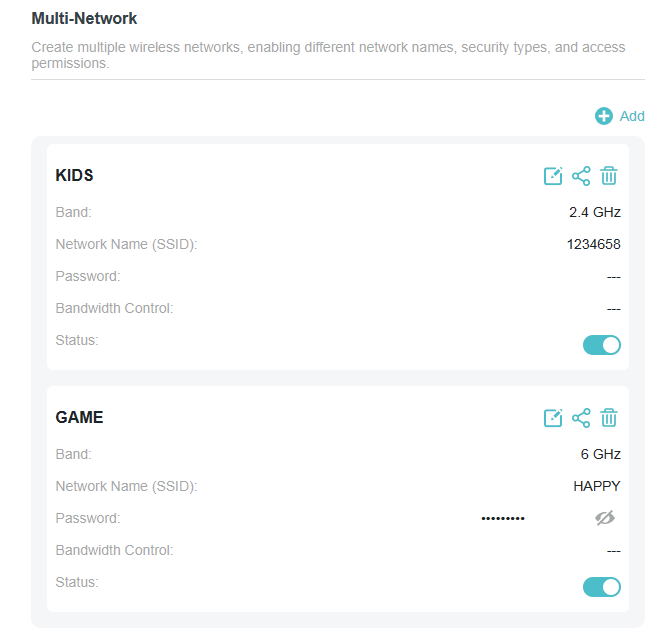  Multi-Network list