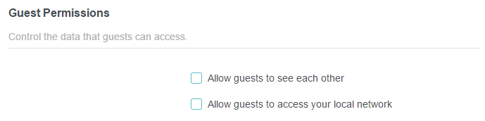 Guest Permissions section
