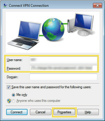 locate the User name and Password you have set for the L2TP/IPSec VPN server