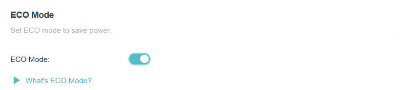 Advanced > System > ECO Mode page