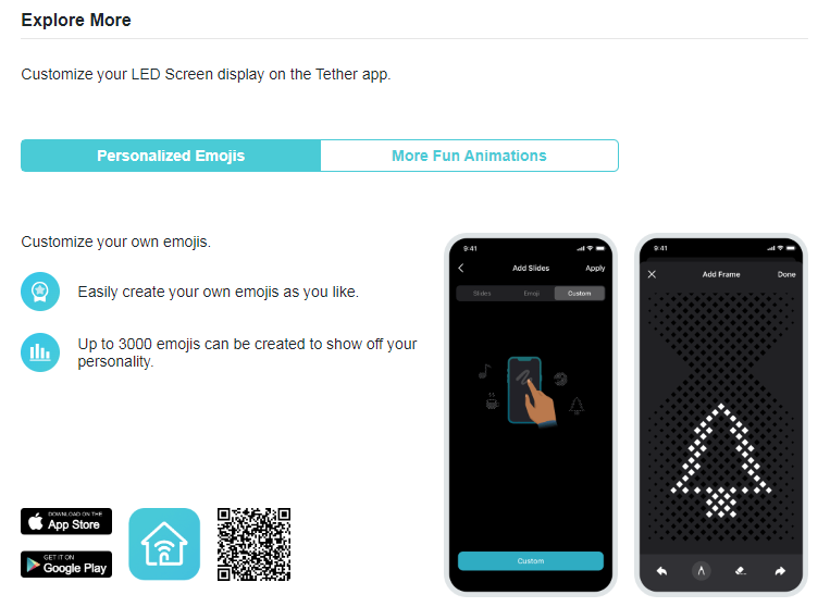 explore more page for LED screen