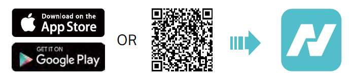 diagram including QR code for app