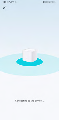 device connecting page in the Aginet app.