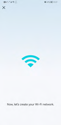 the page to inform that you can create wifi network now