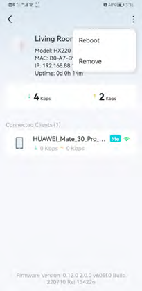 Locate the Reboot option