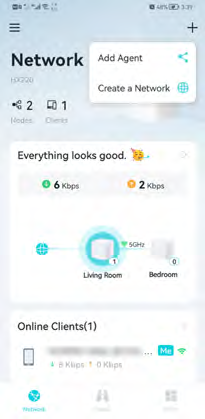 Locate + > Create a Network.