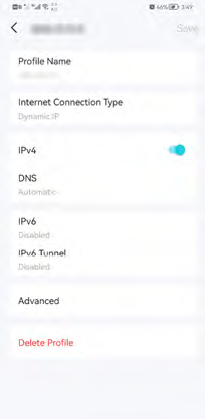 the profile info like its name