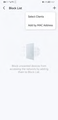 in Block list page, locate +