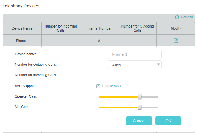 the configuration window after clicking the Edit icon