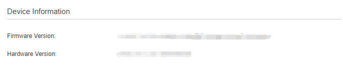 the Device Information section