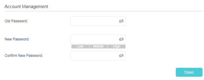 the Account Management section