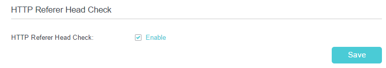 the HTTP Referer Head Check section