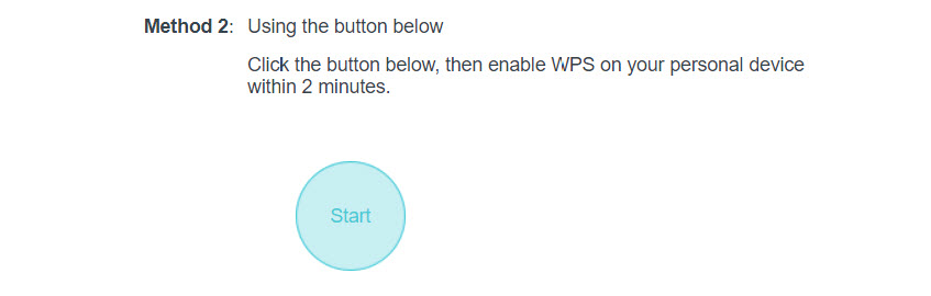 Connect via the Start button on the WPS page