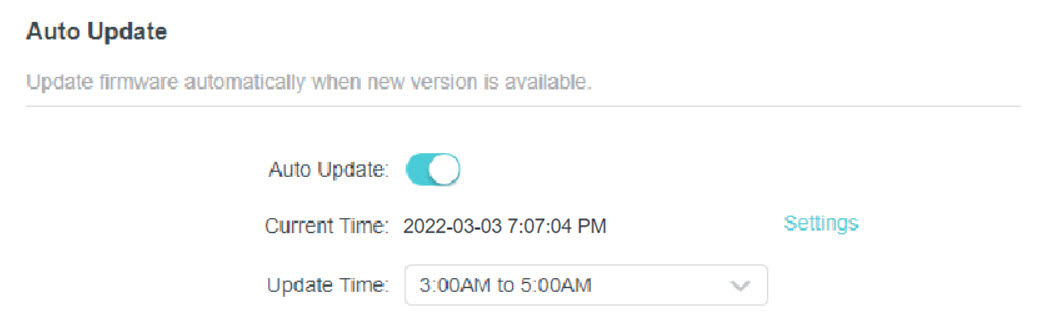 System > Firmware Update.