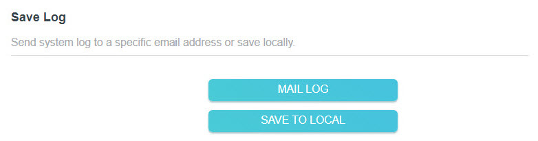 click SAVE TO LOCAL to save the system logs to a local disk.