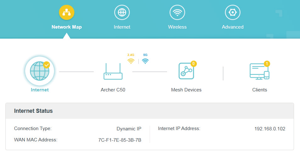 locate the internet icon